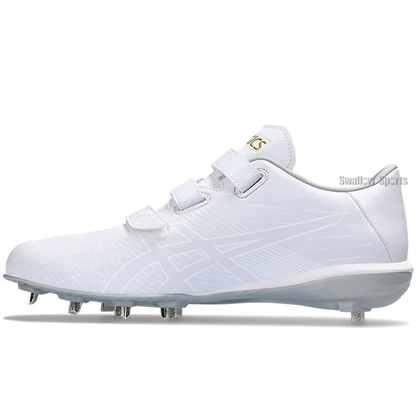 野球 アシックス スパイク 金具 ゴールドステージ MG2 高校野球対応 白
