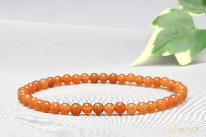 オレンジアベンチュリン ブレスレット 4mm ｜ 天然石通販の4976堂