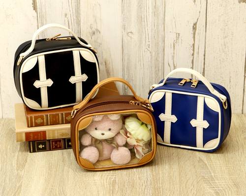 新商品】トランク風のかわいいポーチでぬいちゃんとお出かけしよう