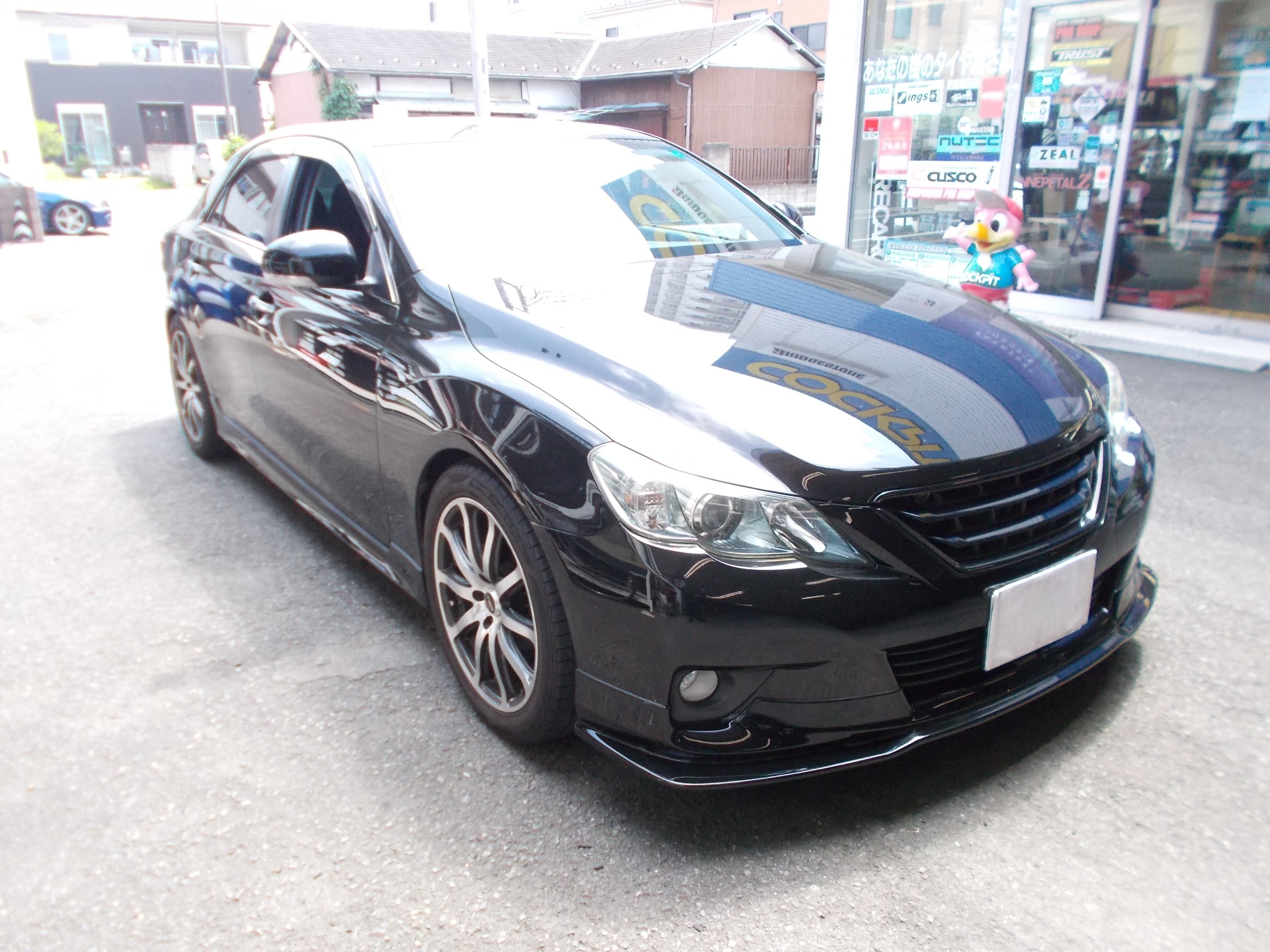 マークX ブリッツ製車高調「ダンパーZZ-R」装着（持込み