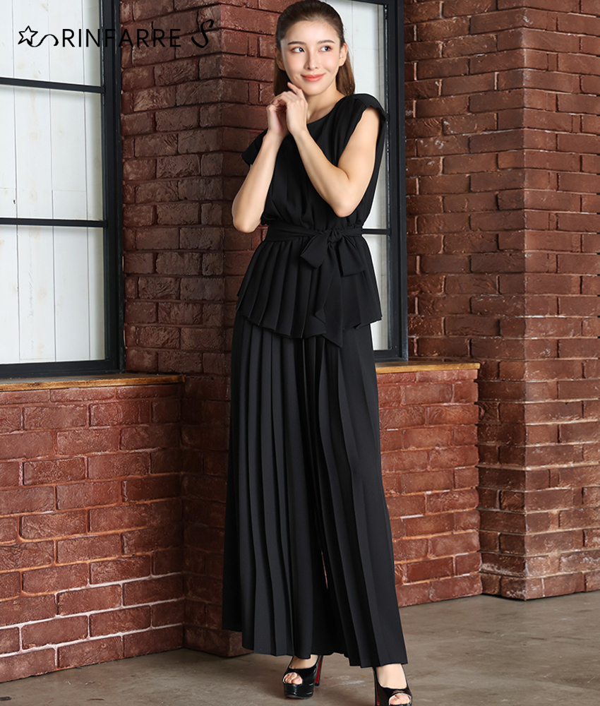 シンプルプリーツパンツセットアップ/MIRIN - カラードレス