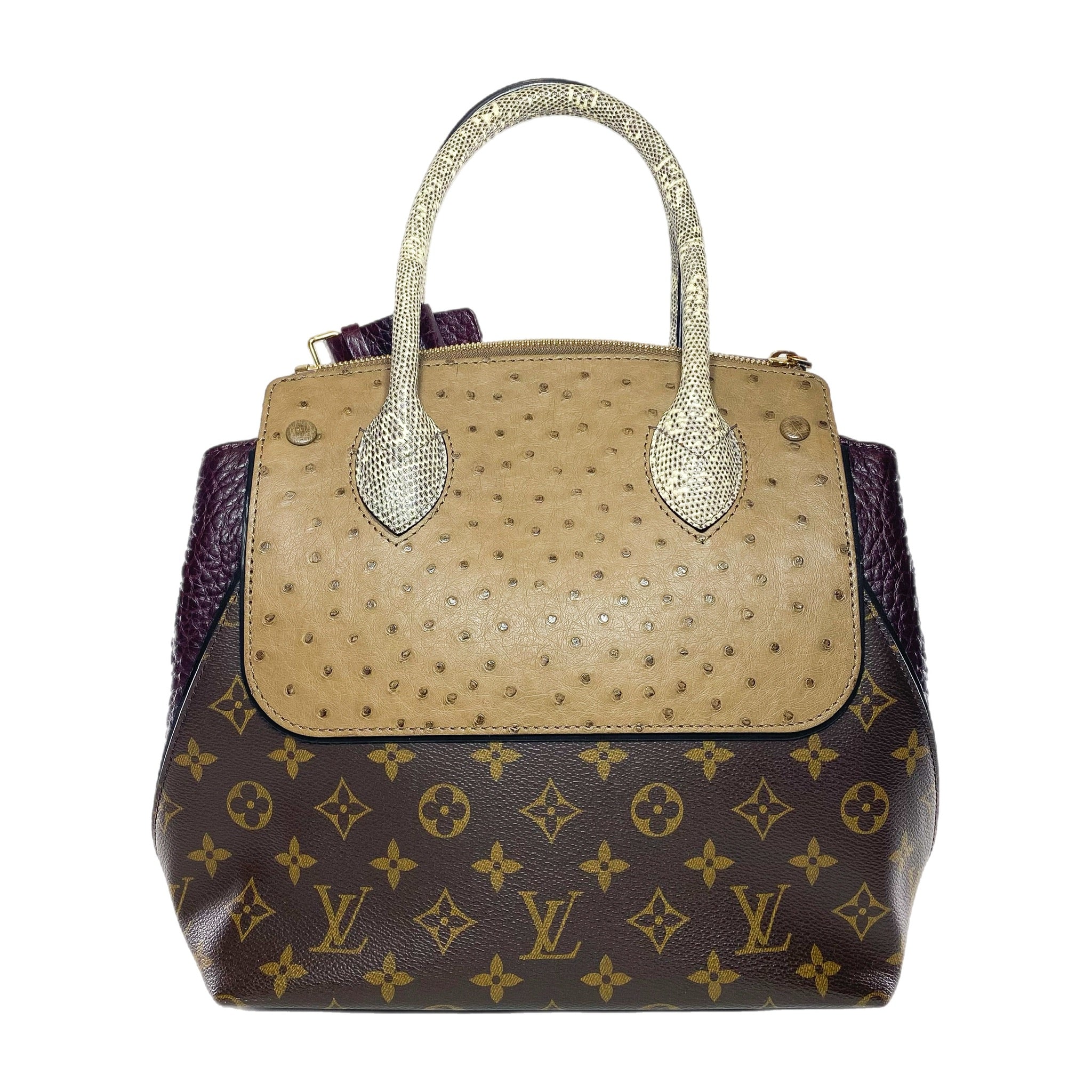 Louis Vuitton Bordeaux Ostrich Lizard Majestueux Tote MM – Consign