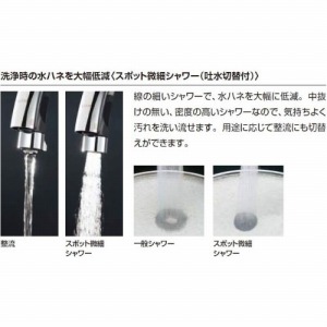 キッチン用水栓 シングルレバー混合水栓 ハンドシャワー付 リクシル