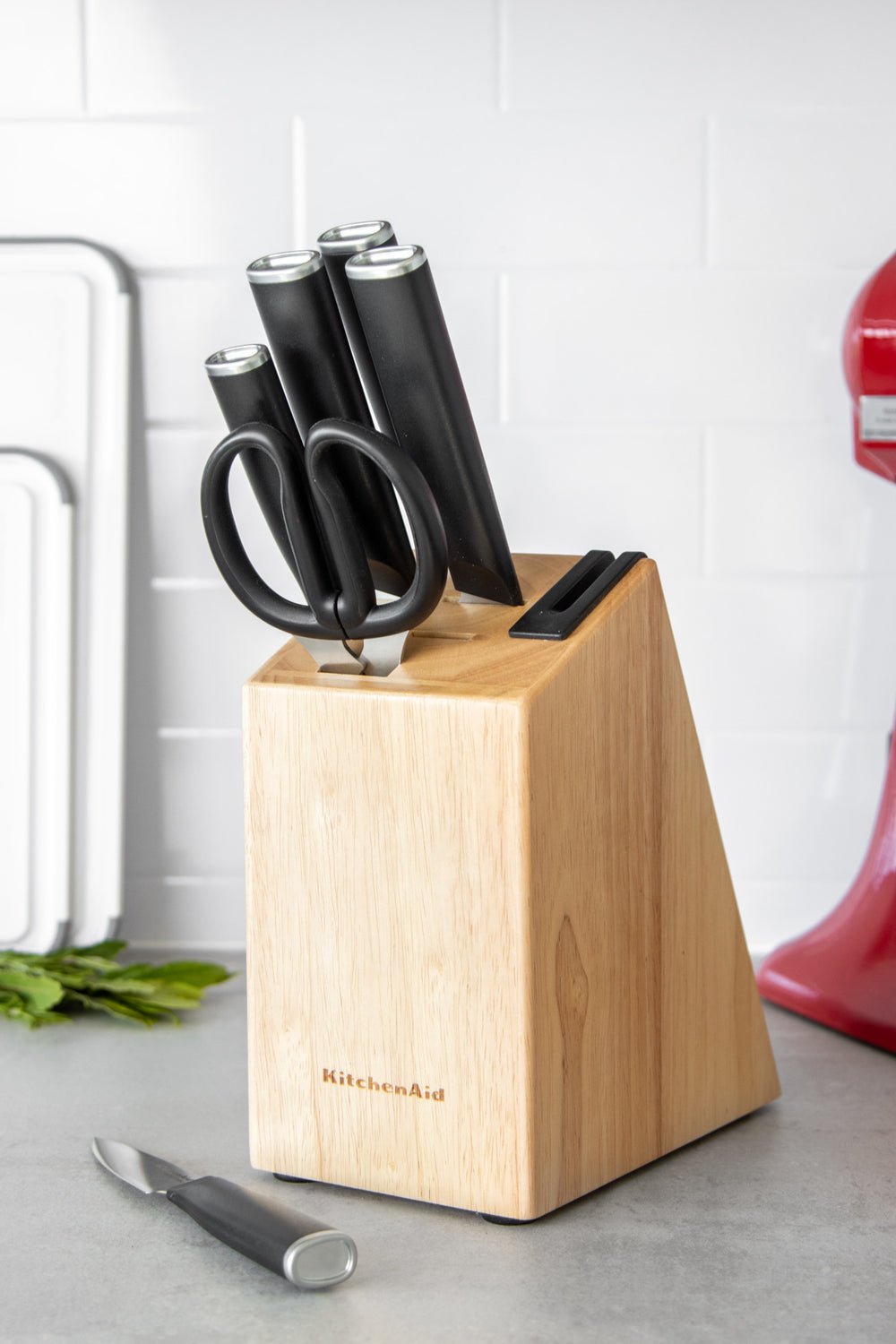 KitchenAid Classic 6-Piece Knife Set with Block, Sharp High-Carbon