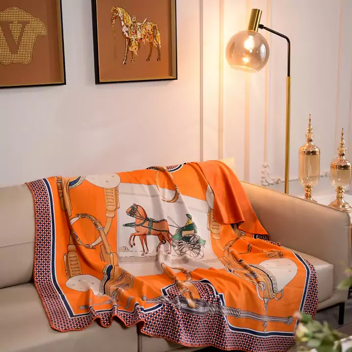 エルメス ソファカバー ソファー ブランケット キツネ 绒 ダブル