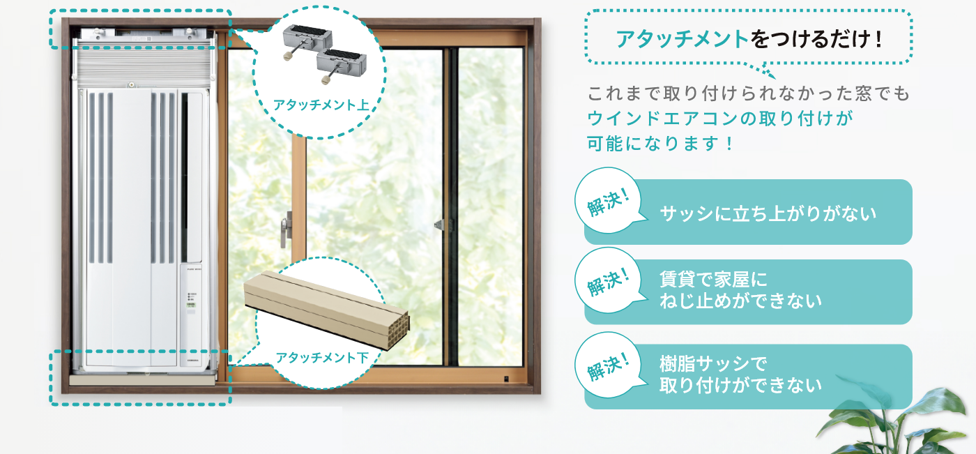 CORONA 窓用エアコン取り付け枠 窓枠用アタッチメント【冷房専用