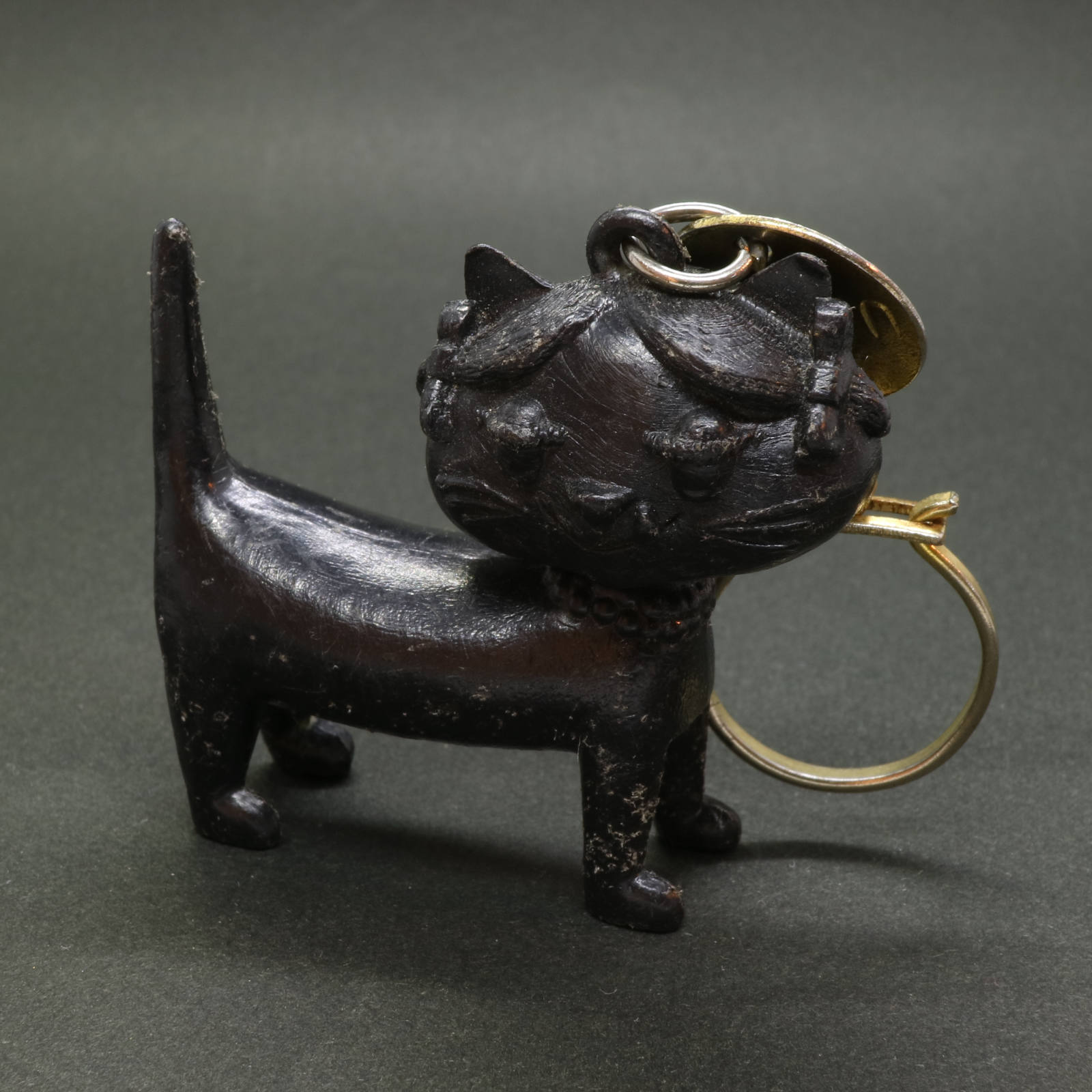 Unimel ユニメル 猫 フレンチキーホルダー/ブラック | corne/コルネ