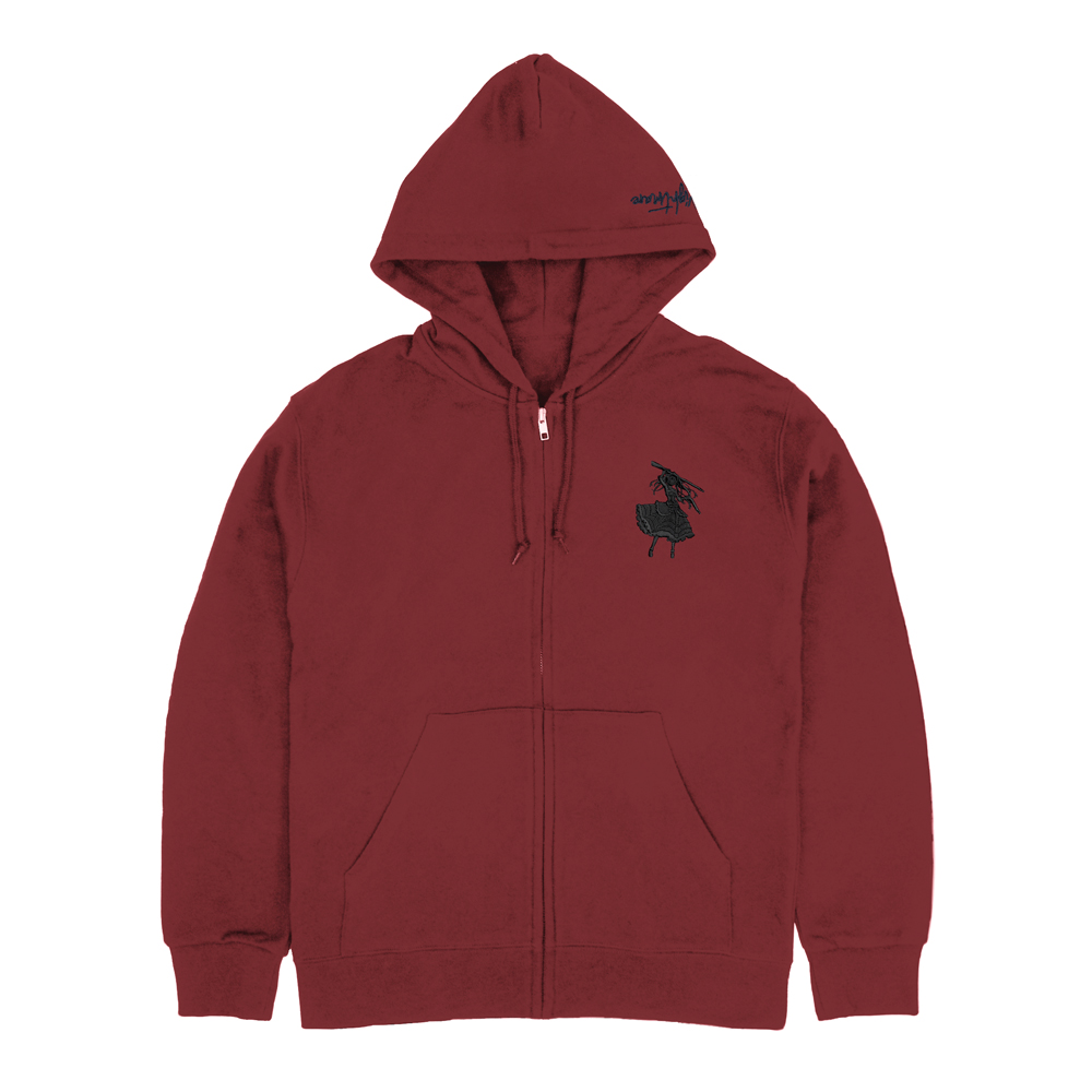 時崎狂三 シルエット刺繍ジップパーカー [デート・ア・ライブIV