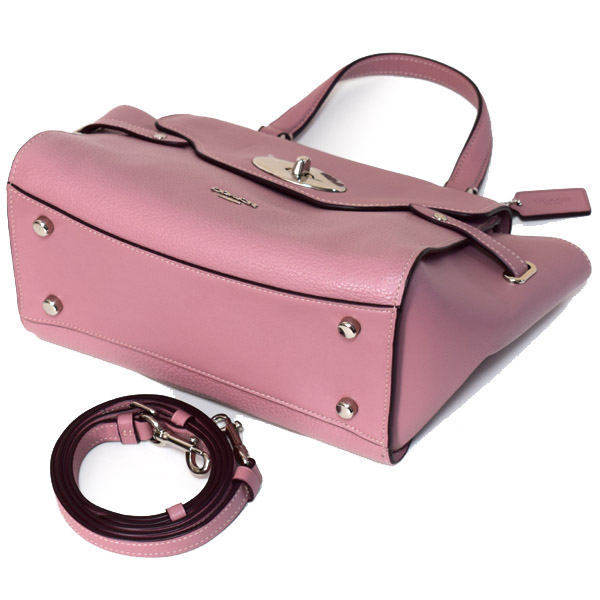 COACH】コーチ ブレイク フラップ ペブルレザー ターンロック ワン