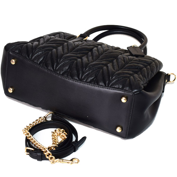 COACH】コーチ キルティング レザー セージ キャリーオール キルテッド