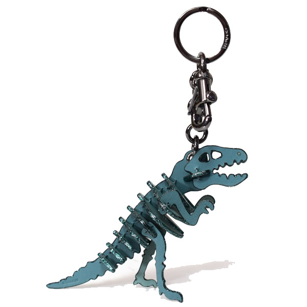 COACH】コーチ グラブタンレザー スモール レキシー 恐竜 キーリング