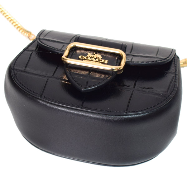 COACH】コーチ クロコダイル エンボスドレザー モーガン チェーン