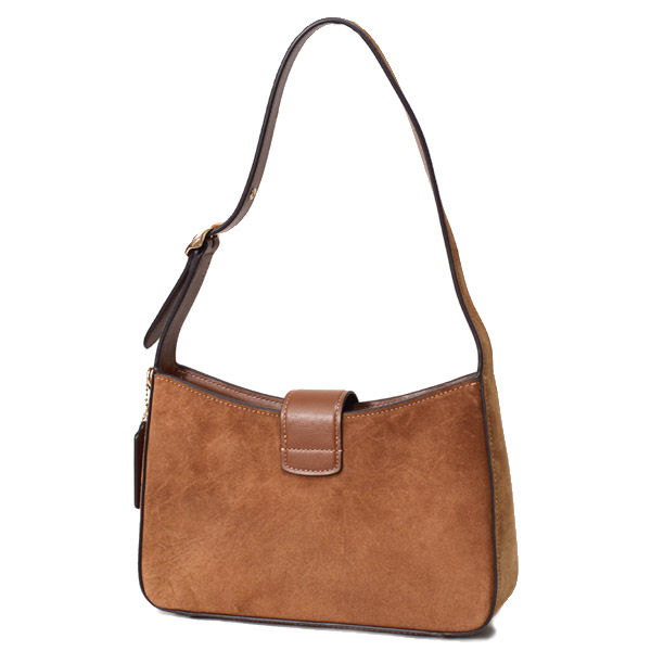 COACH】コーチ バッグ スエード エライザ レザー ロゴ ワンハンドル