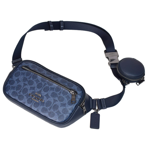 COACH】コーチ ボディバッグ コーティングキャンバス レザー