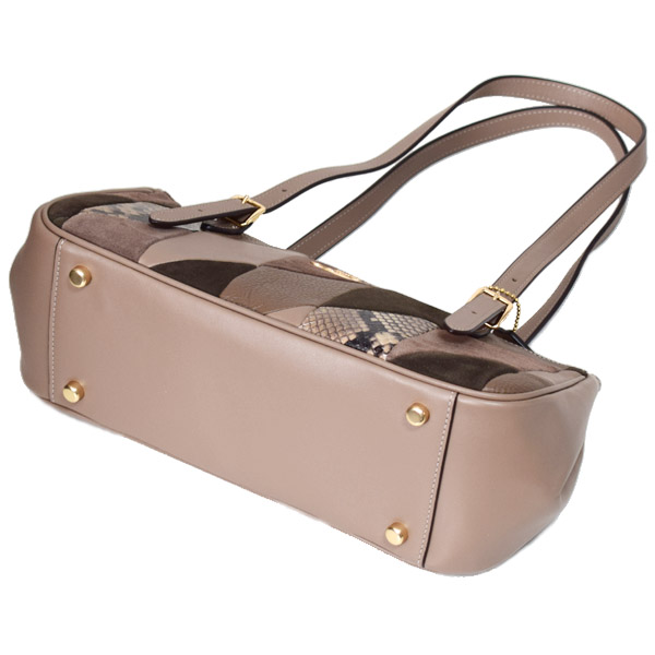 COACH】コーチ バッグ パッチワーク スエード パイソン レザー