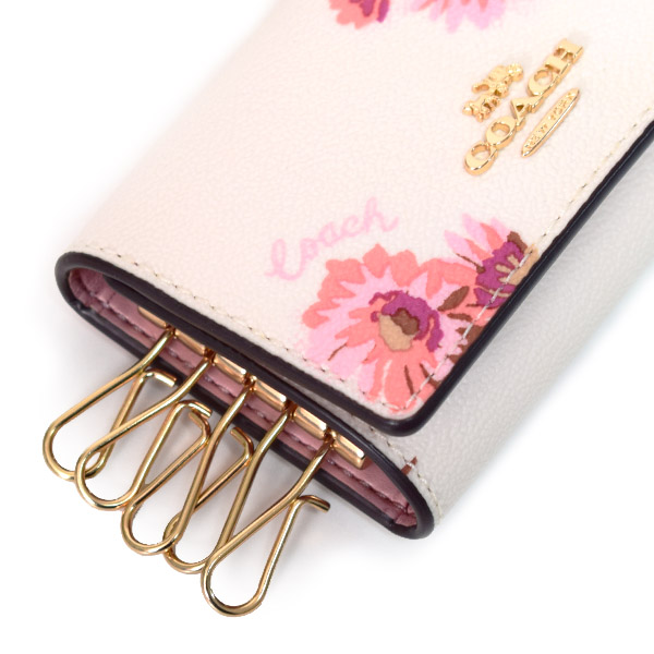 COACH】コーチ コーティングキャンバス レザー フラワー フローラル 花