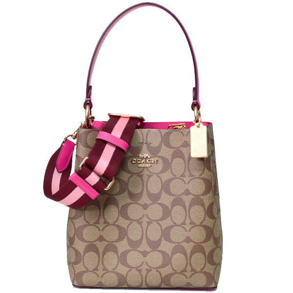 COACH】コーチ コーティングキャンバス スムースレザー シグネチャー