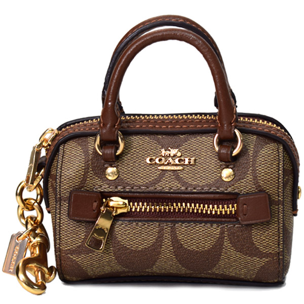 COACH】コーチ コーティングキャンバス シグネチャー ミニ ローワン
