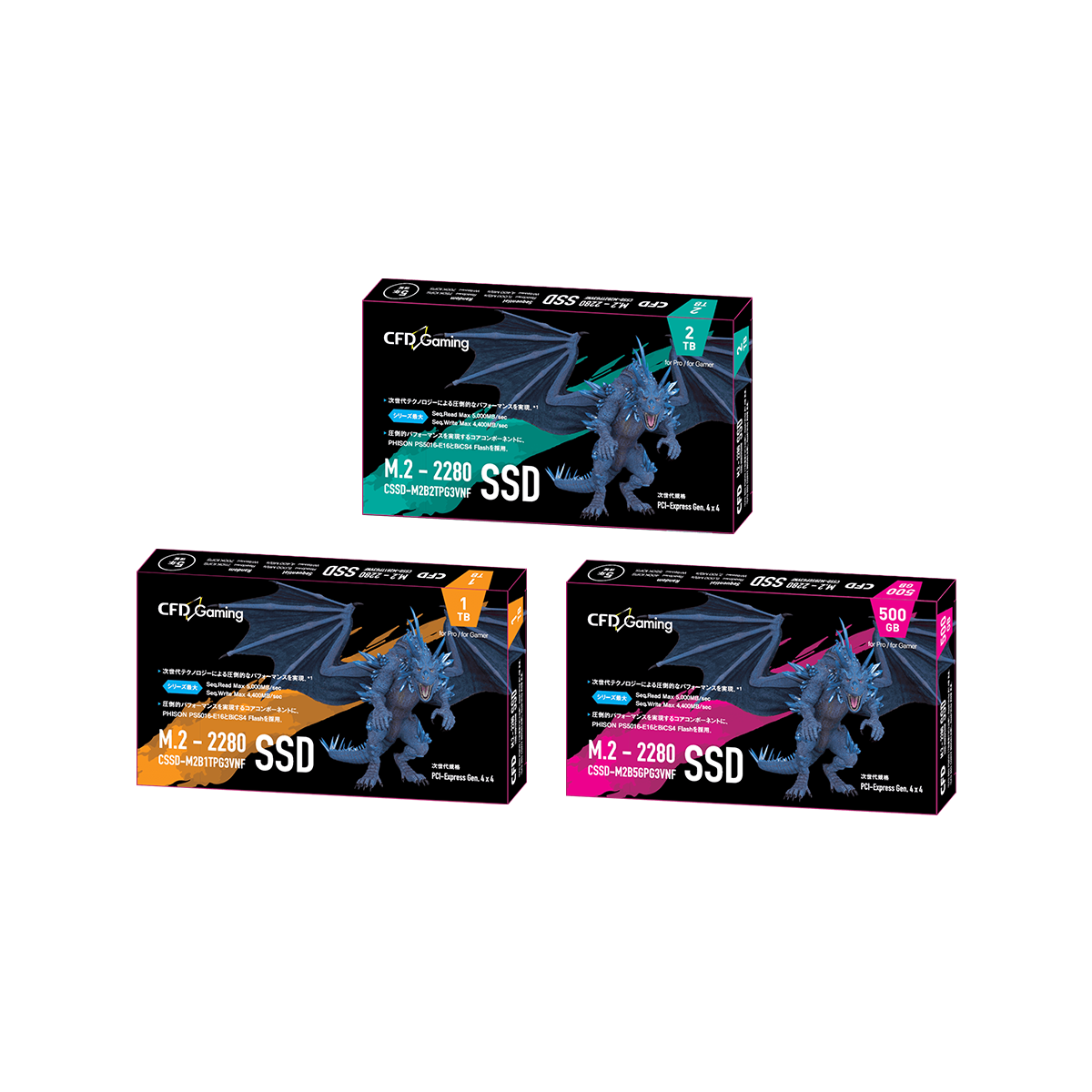 CSSD-M2M1TPG4NZL | CFD Gaming PG4NZL シリーズ M.2接続 SSD 1TB