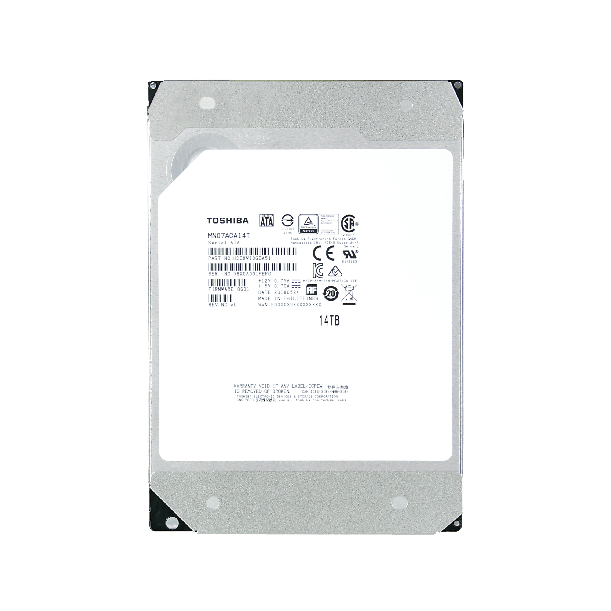 MN07ACA12T | MN07ACA12T | Toshiba NAS向け SATA3 6Gbps(SATA6G