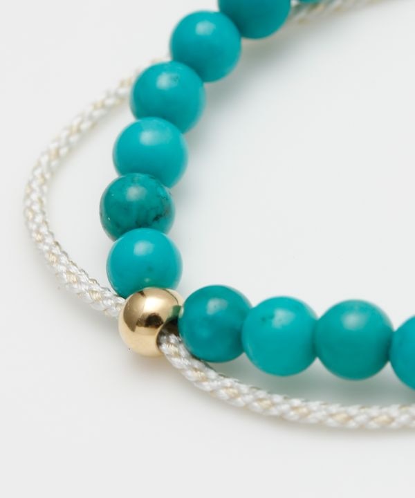 十二月師走】産石絹紐ブレスレット(TURQUOISE): 『岩座(いわくら