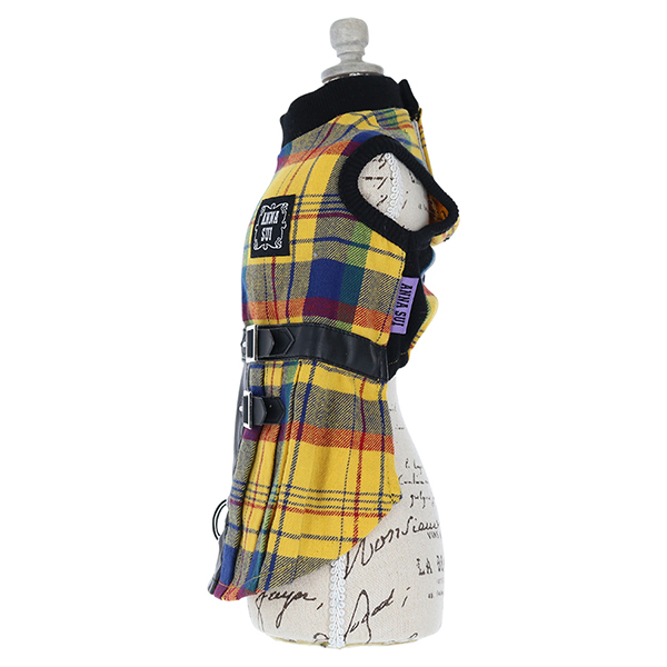 ANNA SUI（アナ スイ）チェック柄フェイクレザーワンピース | 犬服