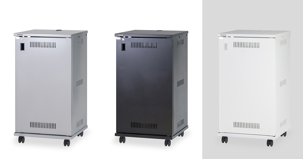 20U スチール製AVワゴン（組立済・扉付き）｜CWZ-20｜カナレ電気
