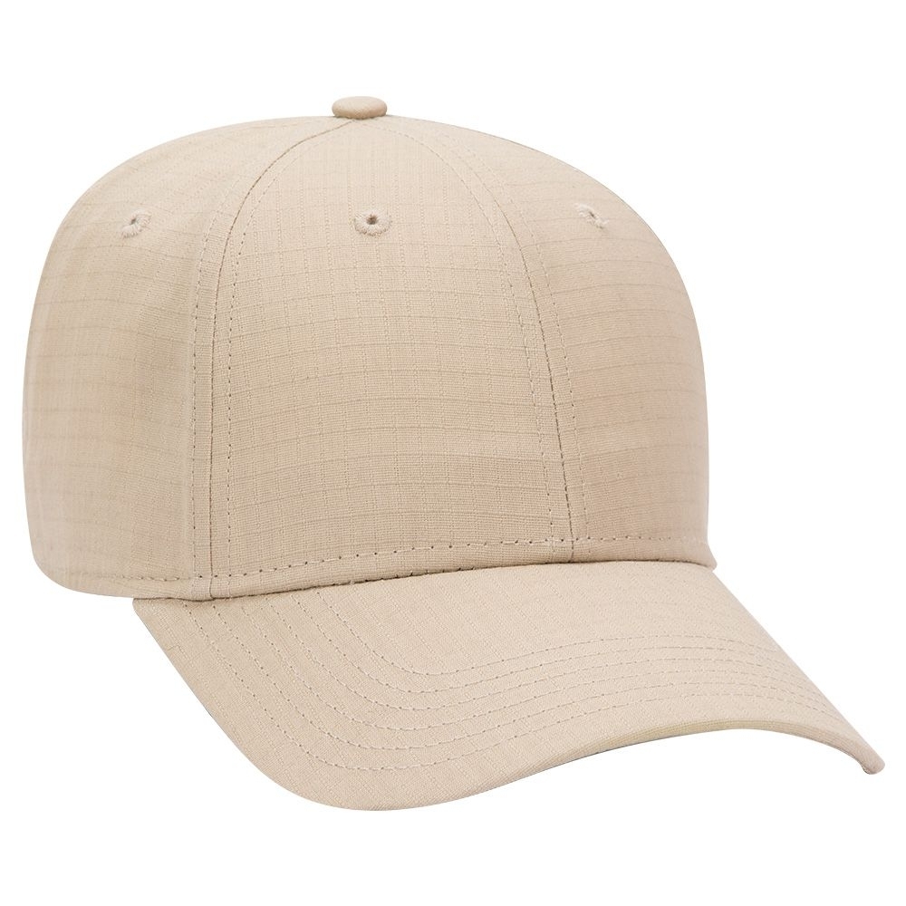 Cotton Ripstop 6 Panel Low Profile | Wholesale 6 Panel Baseball Hats