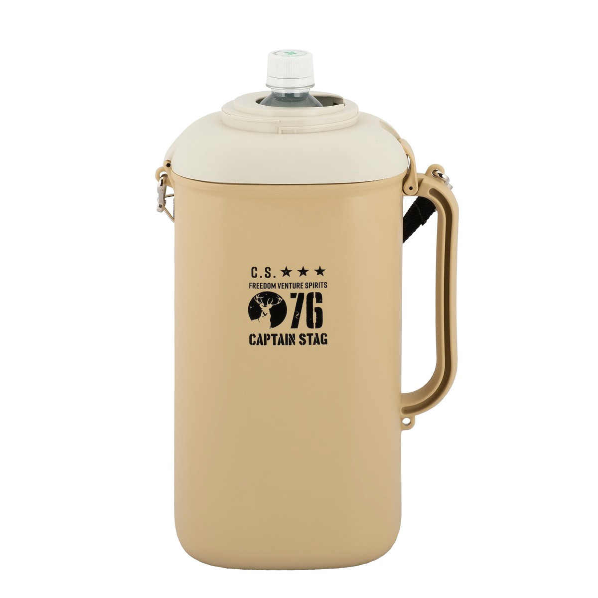 ペットボトル用クーラー2L用〈保冷剤付〉（ベージュ） - アウトドア