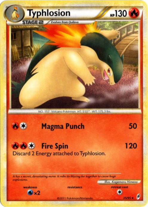 バクフーン 海外版 英語版 Typhlosion - 35/95 - 海外限定イラスト
