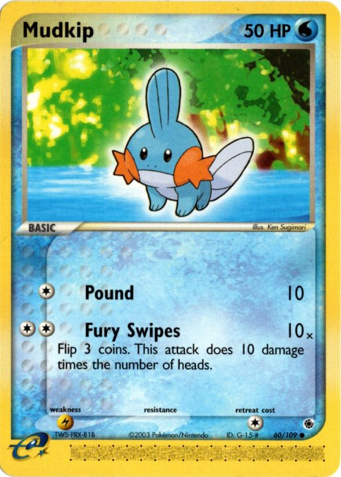 ミズゴロウ 海外版 英語版 カードe Mudkip - 60/109 -【Card Chicken】