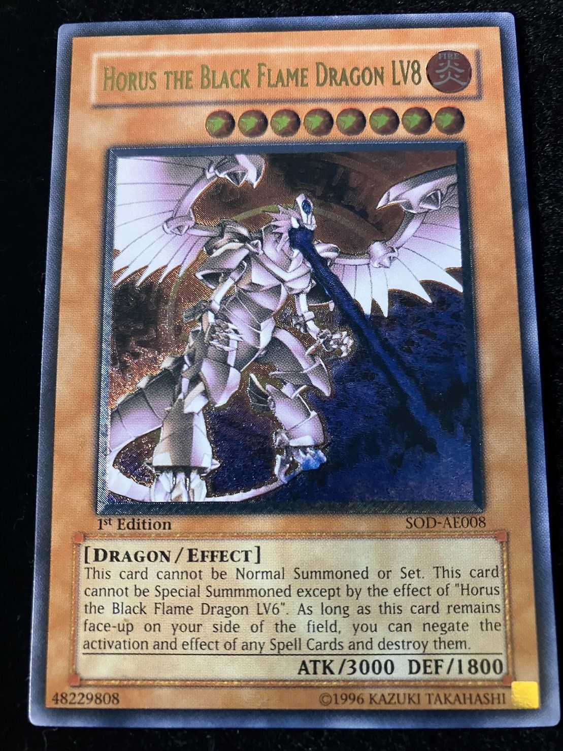 状態B〕☆旧アジア☆ホルスの黒炎竜LV8【レリーフ】{SOD-AE008