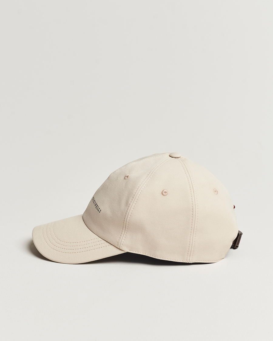 Brunello Cucinelli Cotton Baseball Cap Light Beige at CareOfCarl.com
