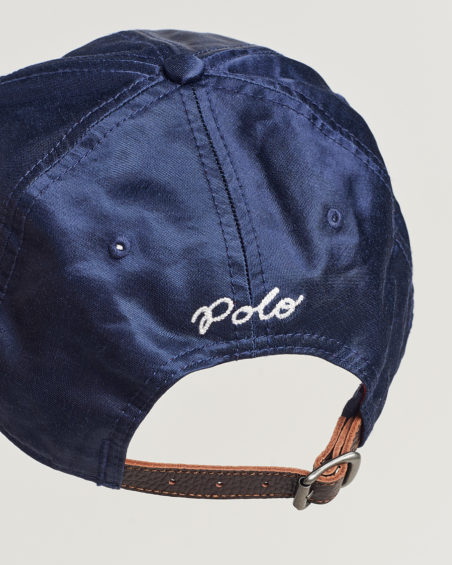 Polo Ralph Lauren NY Satin Baseball Cap Newport Navy at CareOfCarl.com