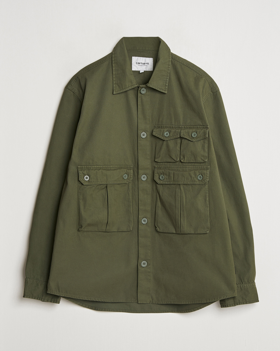 Carhartt WIP Tracker Cotton Twill Shirt Office Green at CareOfCarl.com