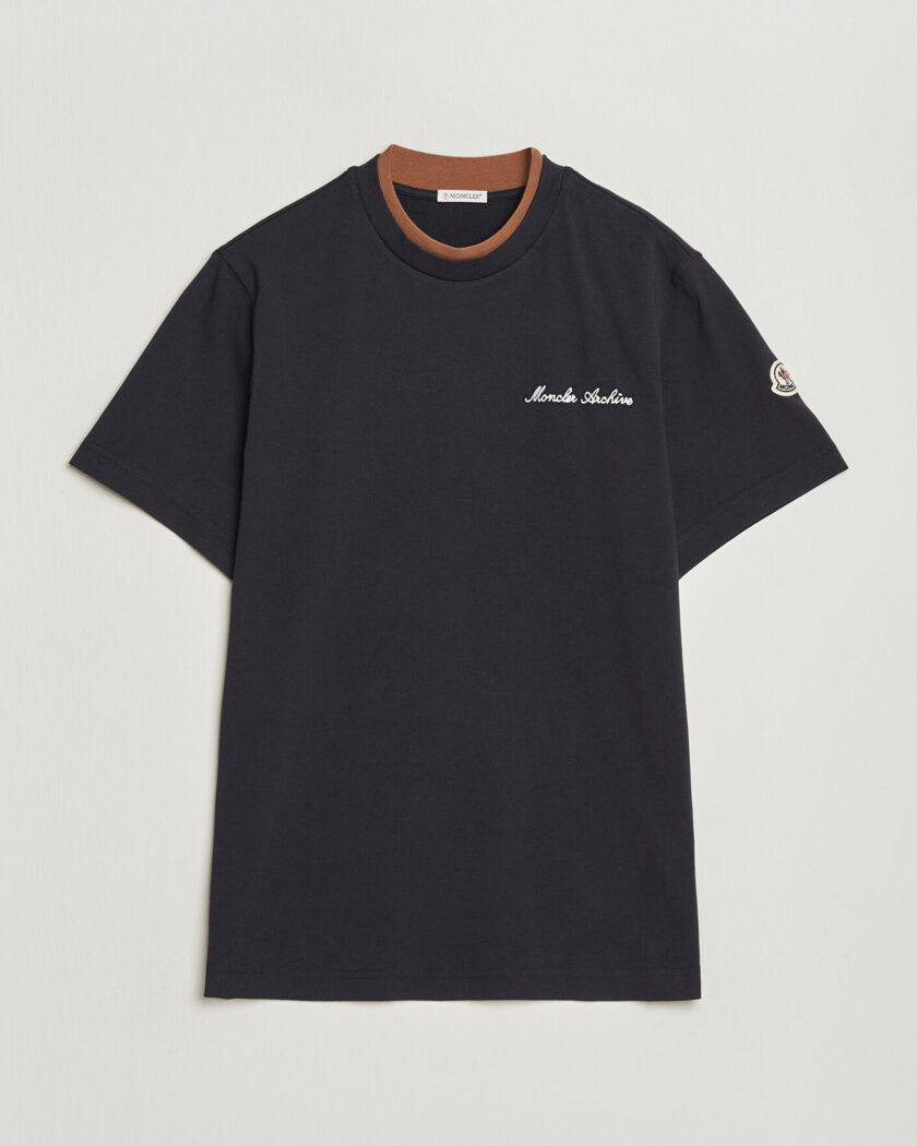 Moncler Lettering T-Shirt Navy at CareOfCarl.com