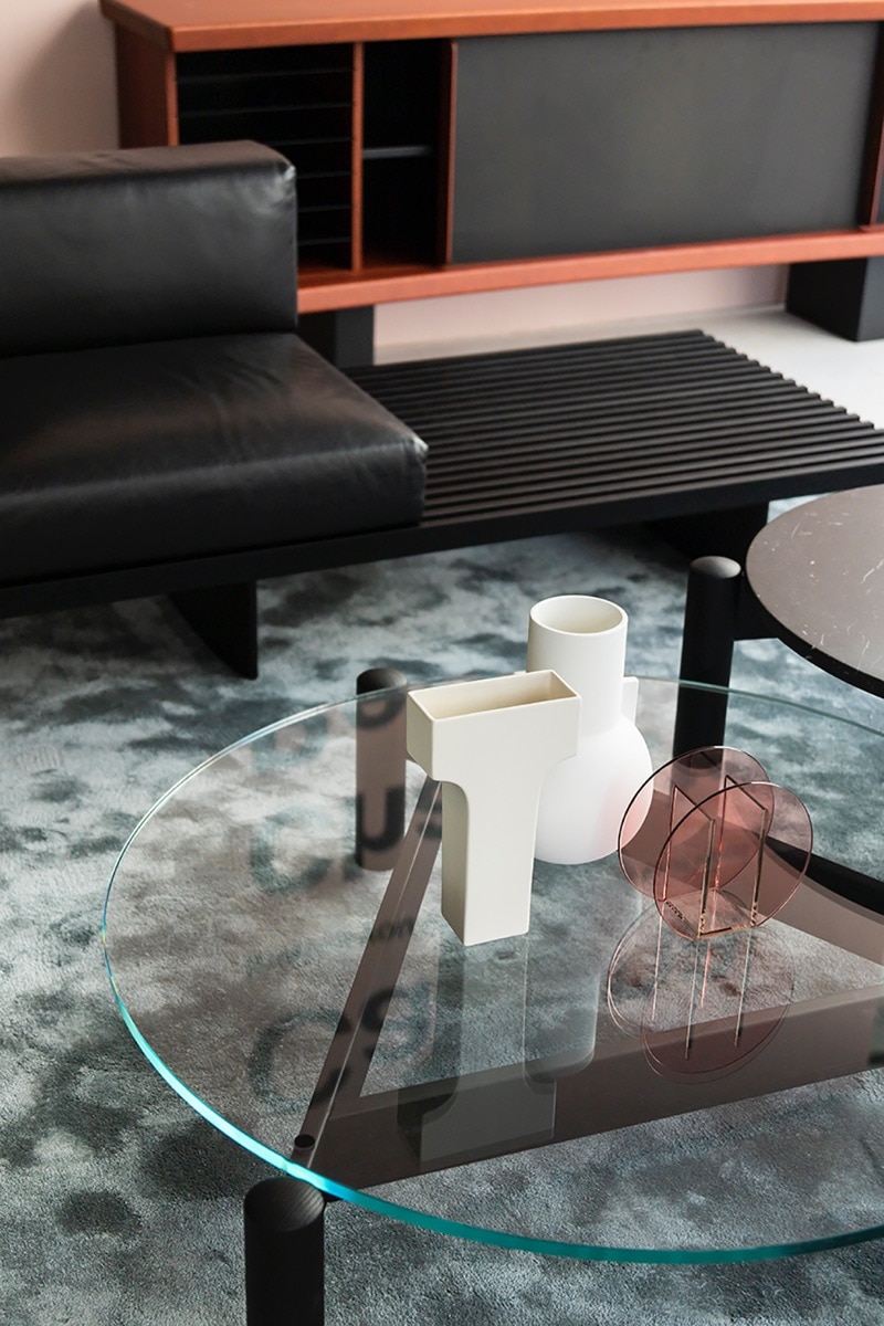 展示極美品】Cassina カッシーナ 535 ガラステーブル サイドテーブル