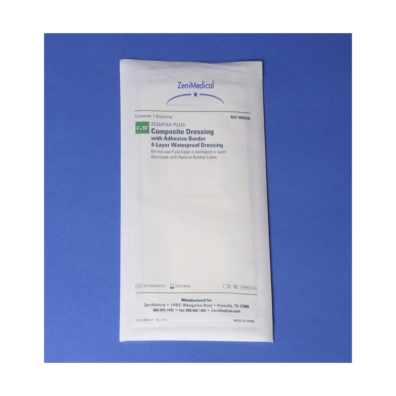 ZENI MEDICAL - 400410, 7634 - DRESSING ZENIPAD PLUS 4X10 EA [10/BX