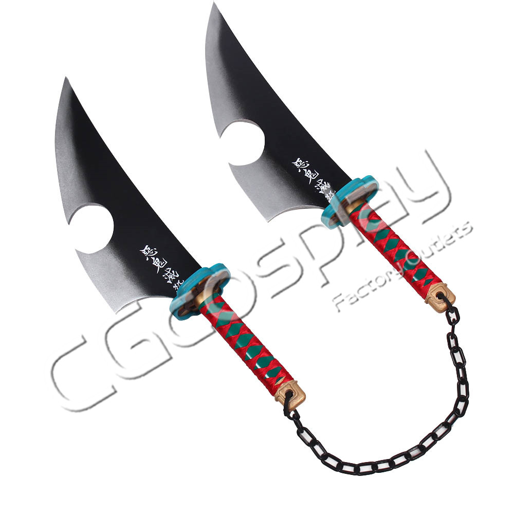 鬼滅の刃 音柱 宇髄 天元 二本 剣 コスプレ道具 コスプレ衣装