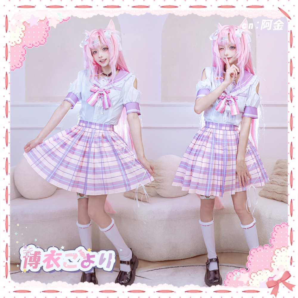 バーチャルYouTuber Vtuber 博衣こより 白＆黒制服 全セット 尻尾追加