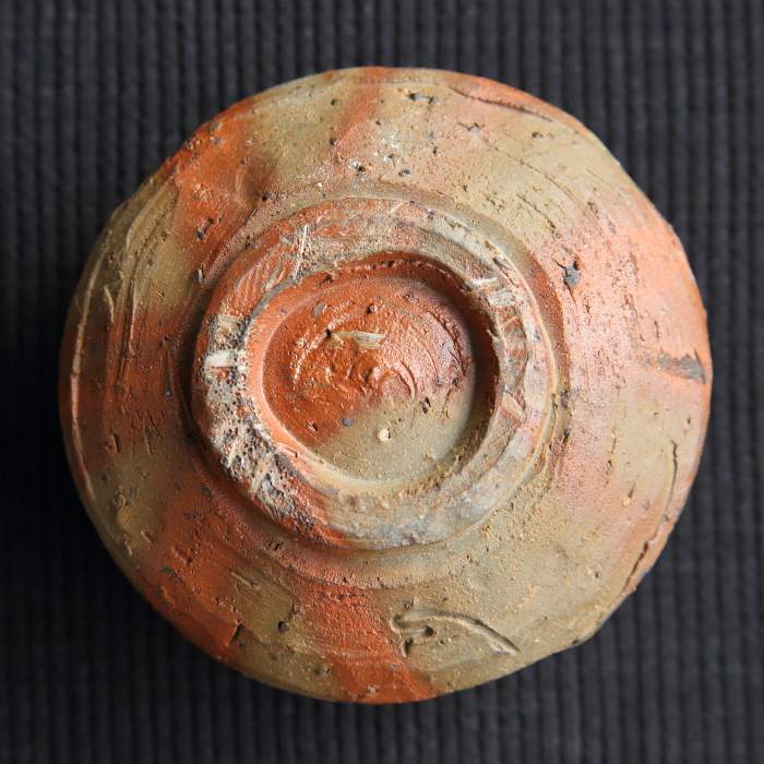 森本良信 備前焼緋襷茶盌 抹茶碗 茶道用具 茶の湯 茶陶器