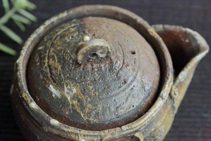 森本良信 備前焼宝瓶 穴窯焼成茶器 満容量170ml 共箱