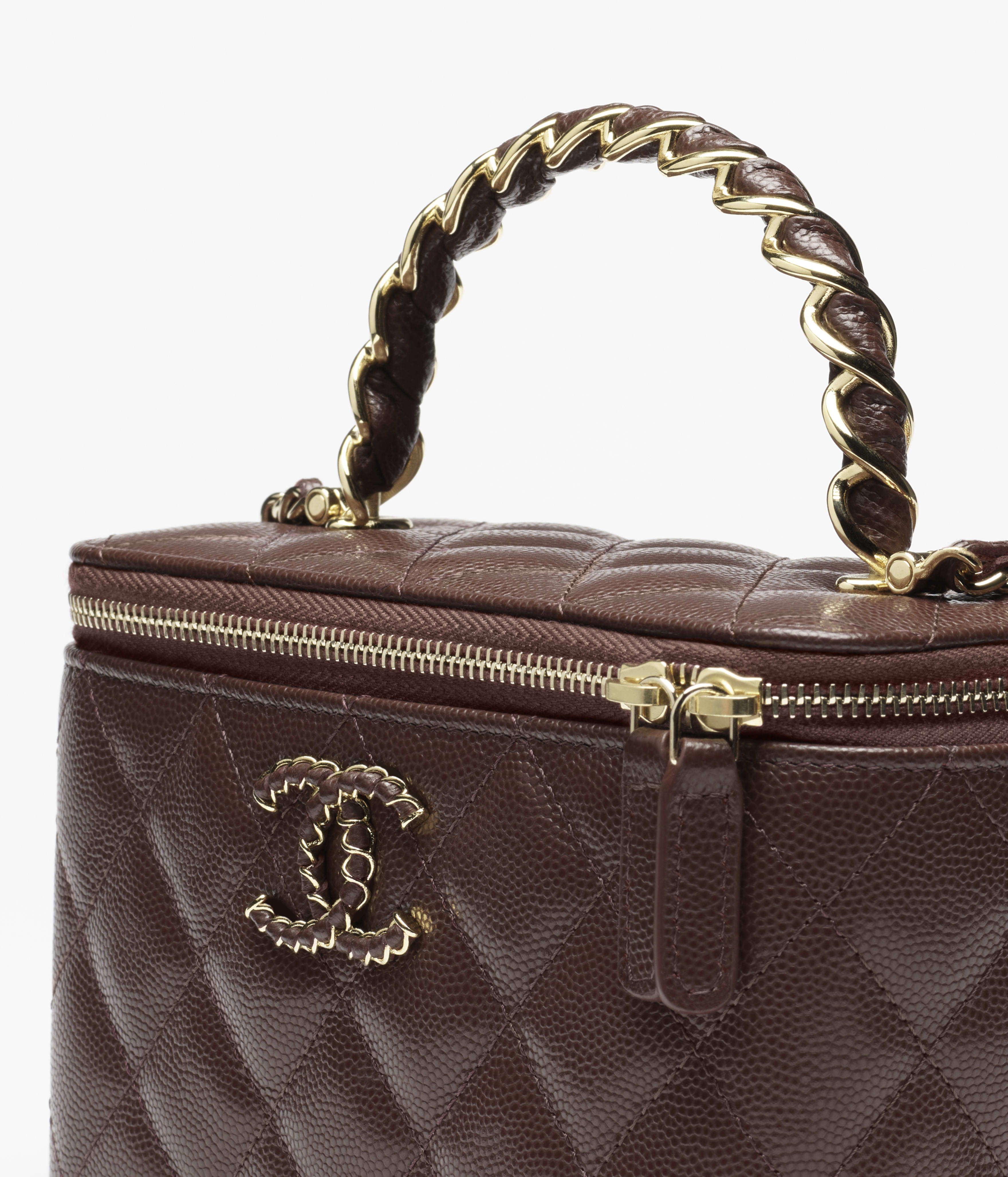 ロング ヴァニティケース - シャイニー グレインド カーフスキン