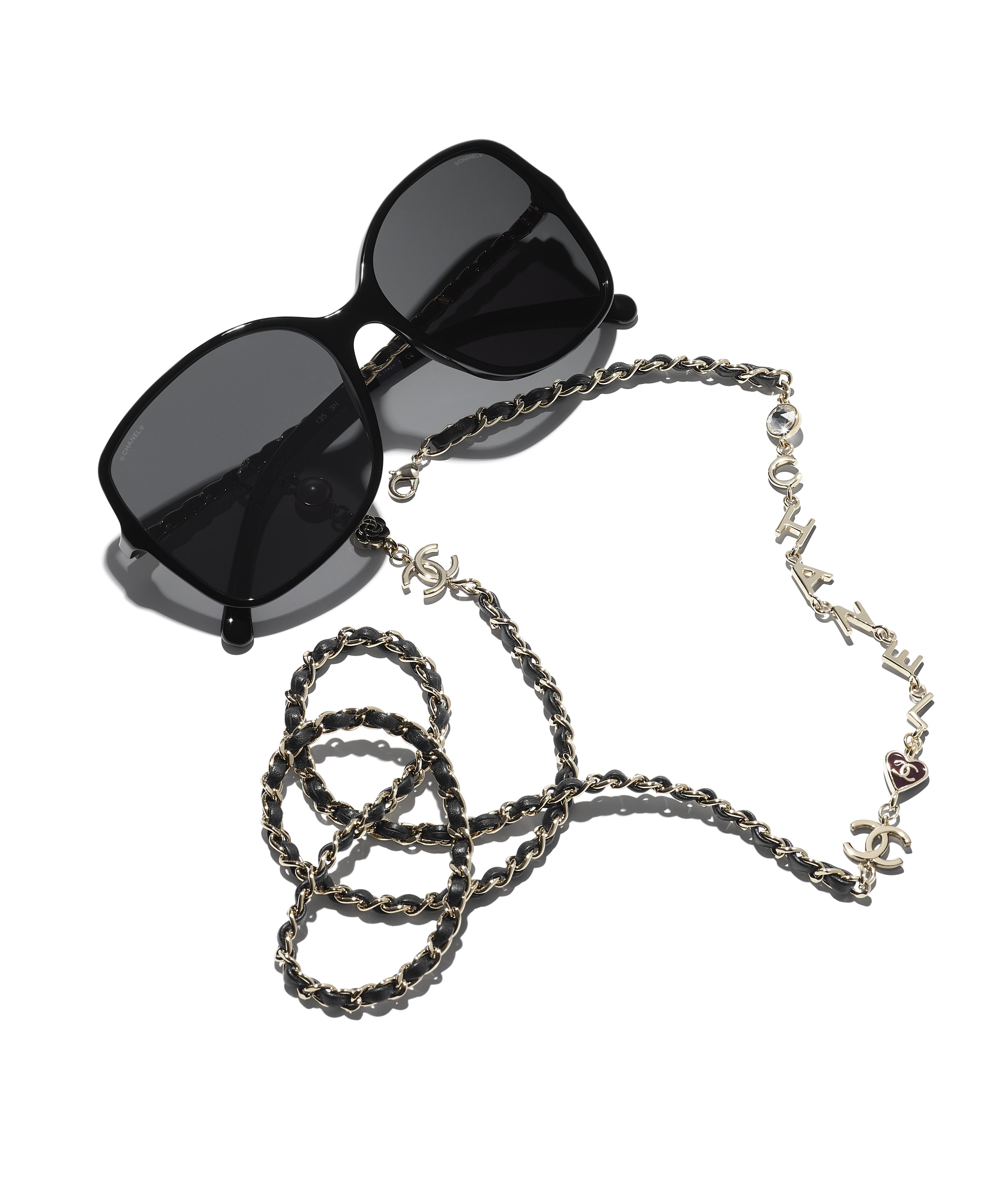 CHANEL サングラス: スクエア シェイプ サングラス, アセテート