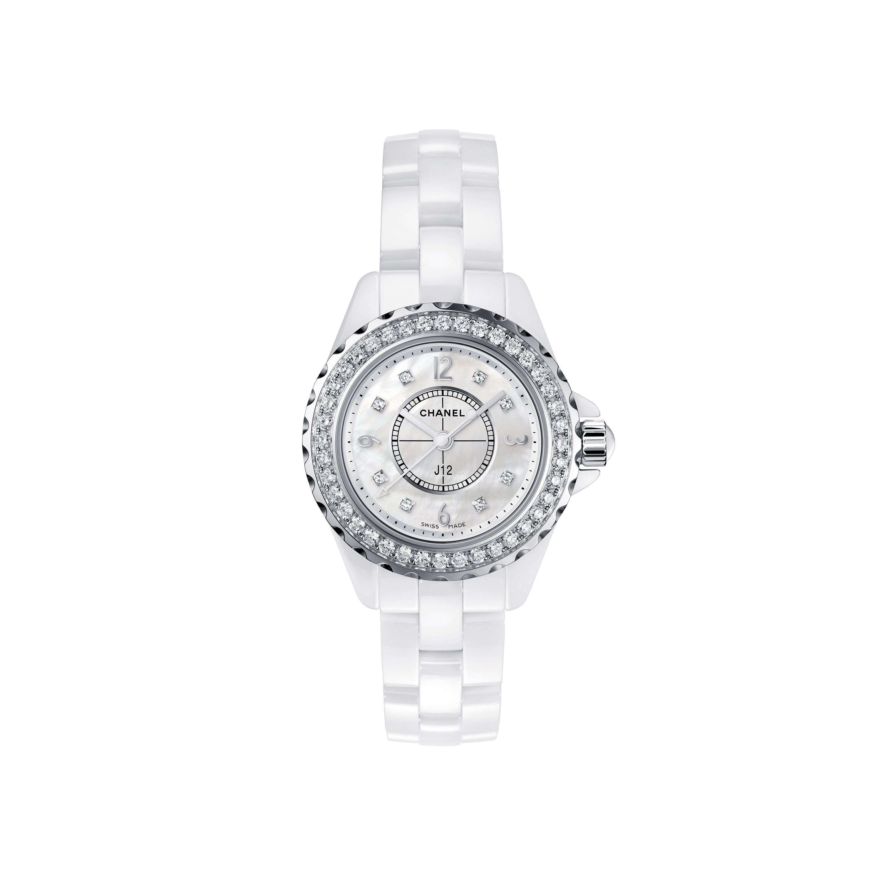 J12 Watch, 29 mm - White ceramic & Steel - H2570 | CHANEL