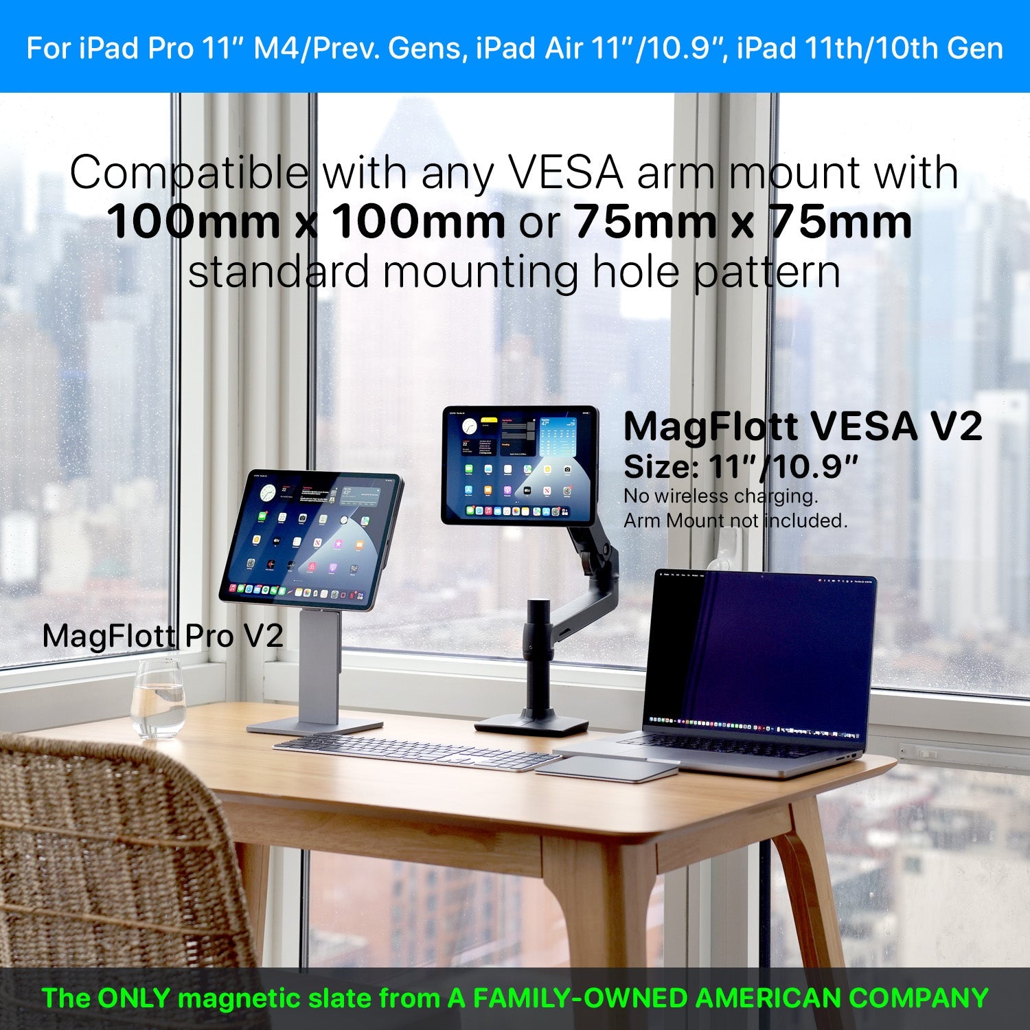 MagFlött VESA Mount for iPad Pro | Magnetic iPad Stand