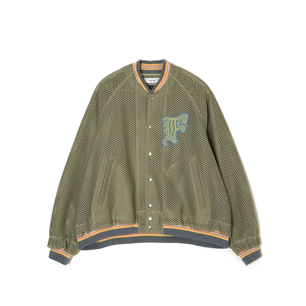 FACETASM - MESH STADIUM JACKET - KHAKI / スタジアムジャケット