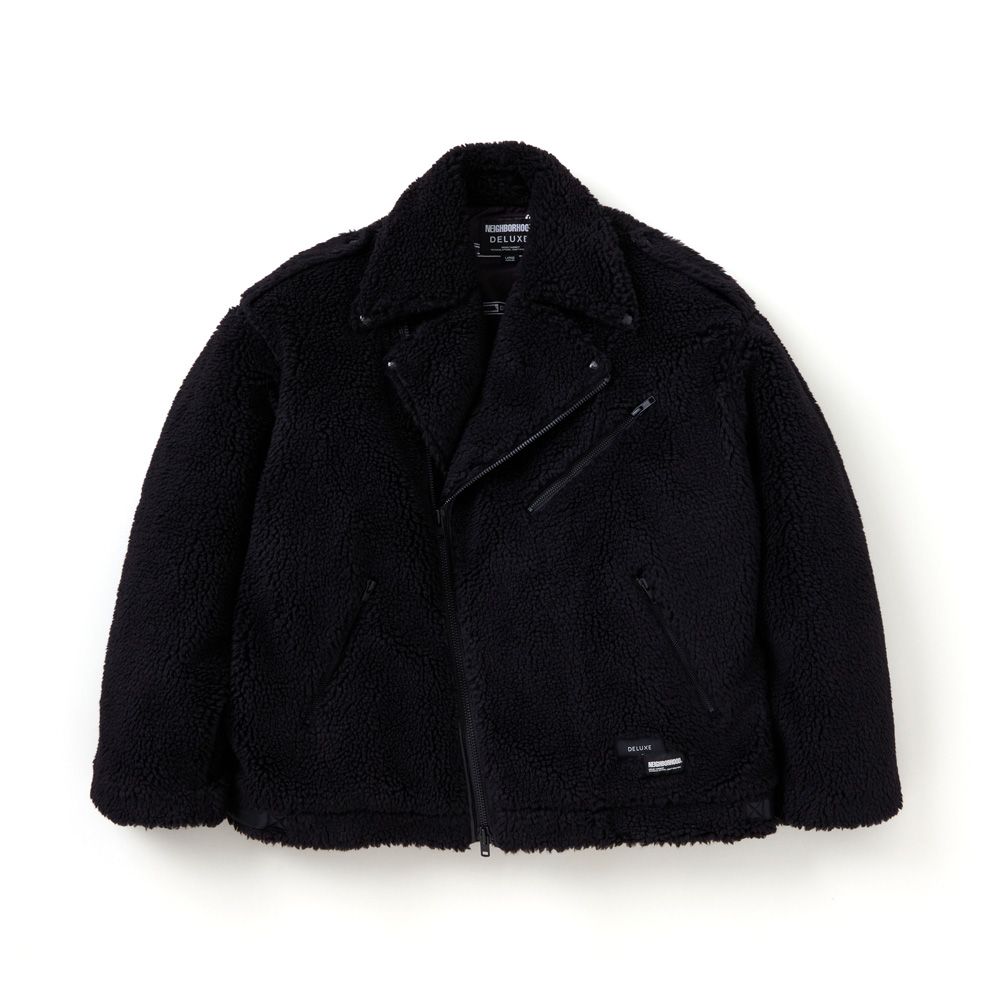 DELUXE - NEIGHBORHOOD x DELUXE BOA JKT - BLACK / 23ADNH5000