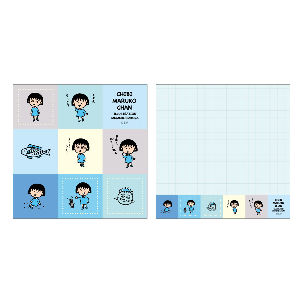 ブロックメモ（まる子とカップ・カラーブロック）｜グッズ｜ちびまる子