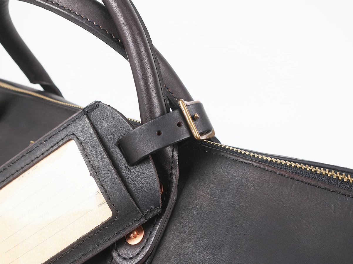 Vasco ヴァスコ】LEATHER TRAVEL BOSTON BAG [BLACK] レザーボストン